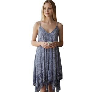 Goa Beachwear By Japna Blue Patterned Dress SZ.M EUC.